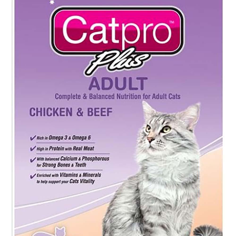 Catpro Plus Adult High Protein Chicken and Beef Dry Cat Food 10kg