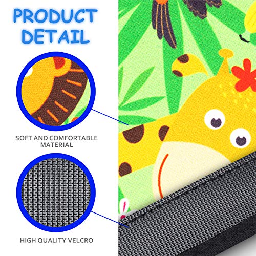 Image of YR Seat Belt Cover for Kids, Soft Comfort Seat Belt Cushion for Children, Cute Cartoon Pattern Car Seat Belt Pads Cover for Girls and Boys, 1 Pack, Jungle
