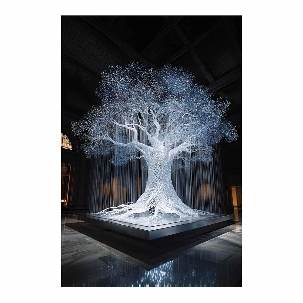 XENIOU Nature Wall Art Whitese Gold Foil Tree canvas painting wall art, Living Room Bedroom Hallway Stairs Decoration.(Multicolor)-80x120cm Unframed