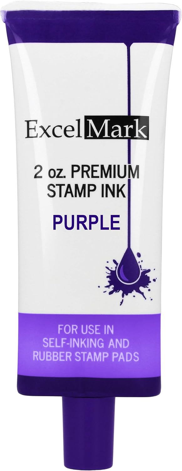 Self Inking Stamp Refill Ink 2 oz. Purple Ink