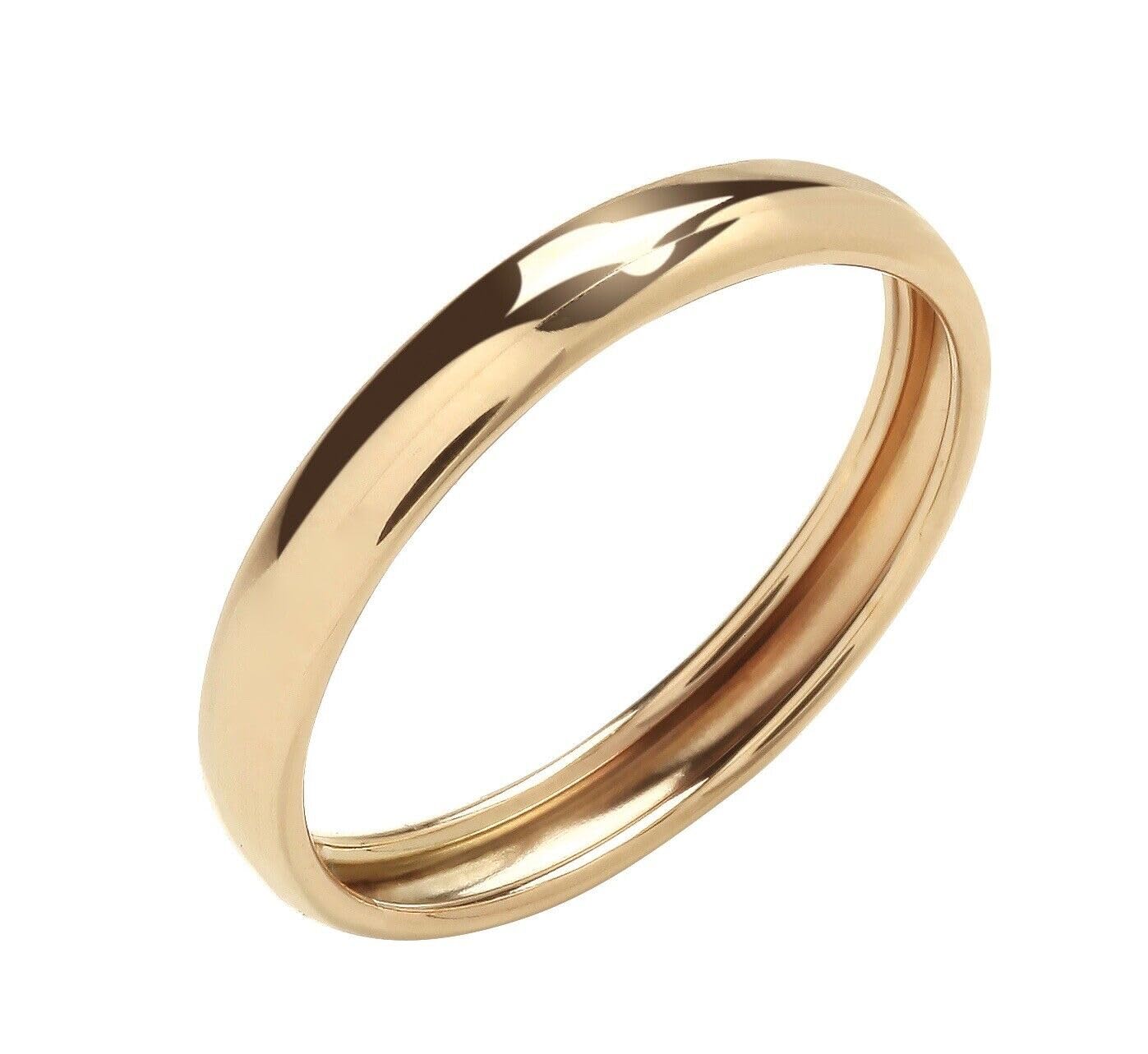 Old English Jewellers 9ct Yellow Gold 3mm Wedding Band Ring size J K L M N O P Q R S T U