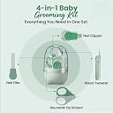 Nestlooms Baby Grooming Kit 4-in-1, Scissors, Nail Filer, Tweezer, Nail cutter, Safe & Gentle Care for Newborn, Infants and Toddlers, Travel-Friendly Cute Case, Manicure Kit and Pedicure kit for Newborn, Baby Shower Gift for Girls and Boys (Green) gallery image