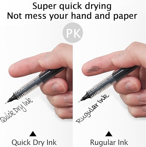 Miniatura 5 de Beieverluck 120 piezas de bolígrafos de bola rodante de 0,5 mm, bolígrafos japoneses de punta fina, bolígrafos de tinta líquida de secado rápido,