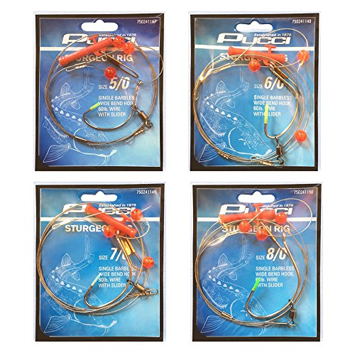 P-Line Bundle: Fishing Sturgeon Rig with Slider Set - Size 5/0, Size 6/0, Size 7/0 and Size 8/0