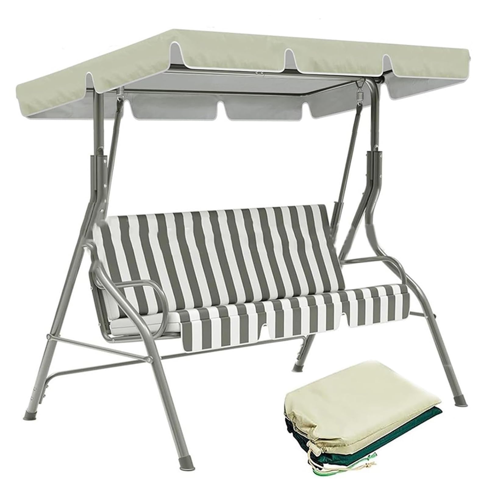 Toldo de repuesto para columpio impermeable con techo ajustable de tela Oxford 210d resistente
