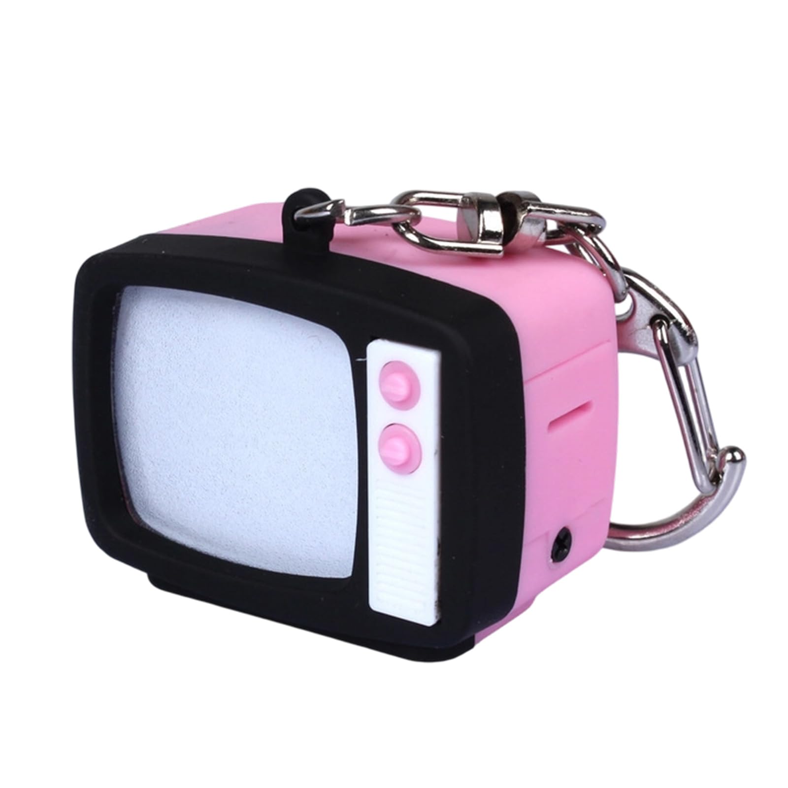 Hangsu Unisex Pink Retro Keychain With Led Light And Sound For Night Fun Vintage Keychain Featuring Bright Led And Realistic Sounds