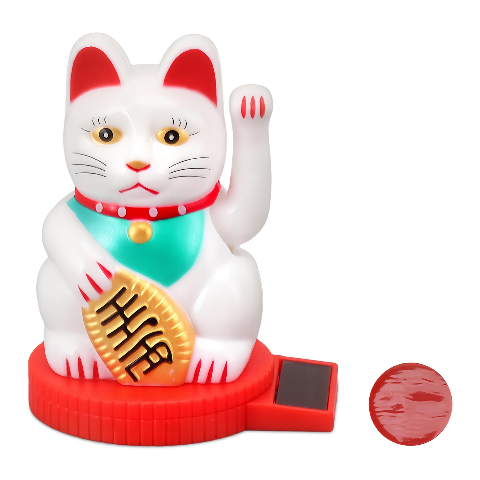 Amazon.com: Cyrank Lucky Cat Waving Arm, Solar Powered Waving Cat
