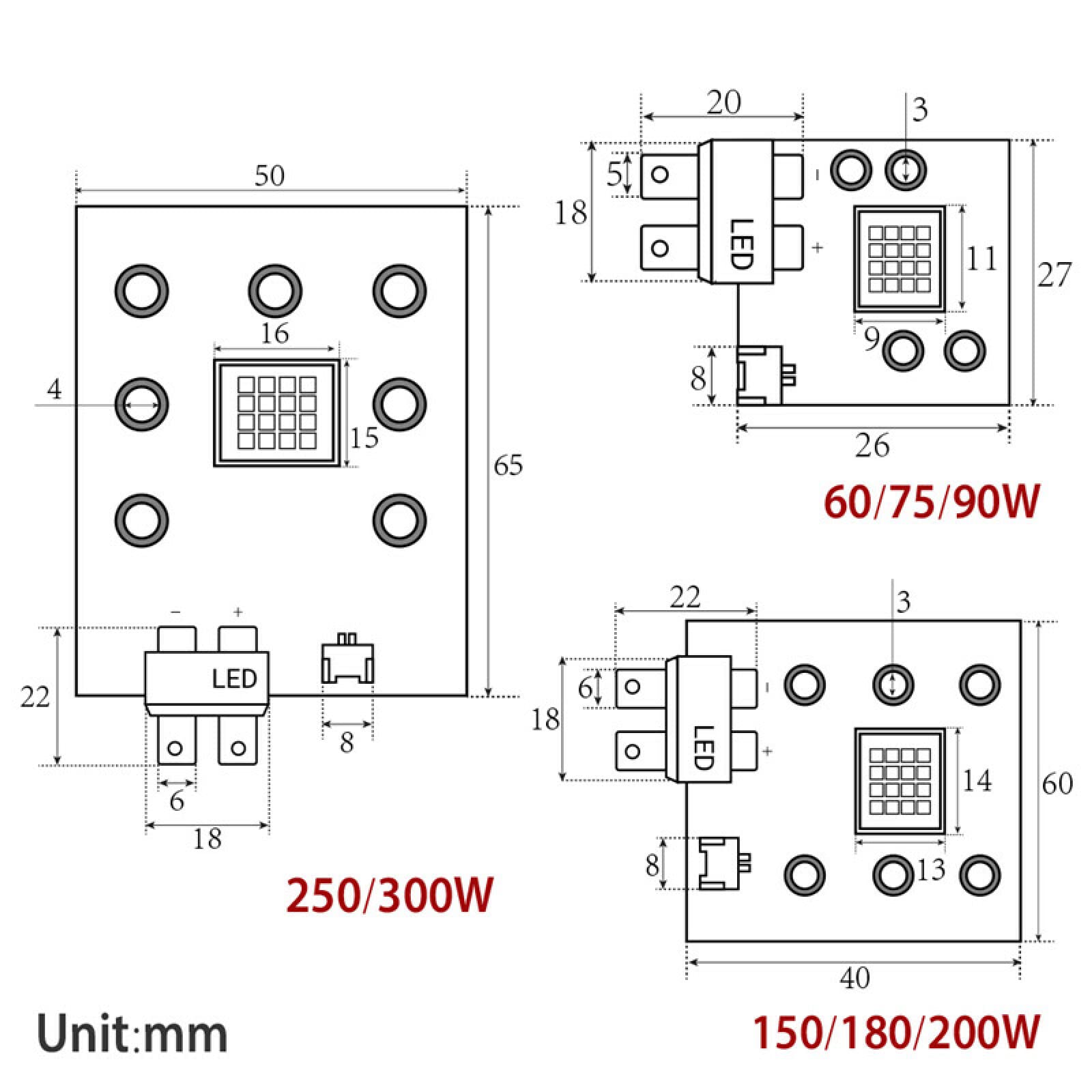 90W High Power LED Bühnenlicht-Chip Super Helligkeit, kaltweiß 7500-8000K für mobiles Kopflicht, Bühnenlampe und professionelle DJ,Dunkelgrau, 90 W x 2 Stück