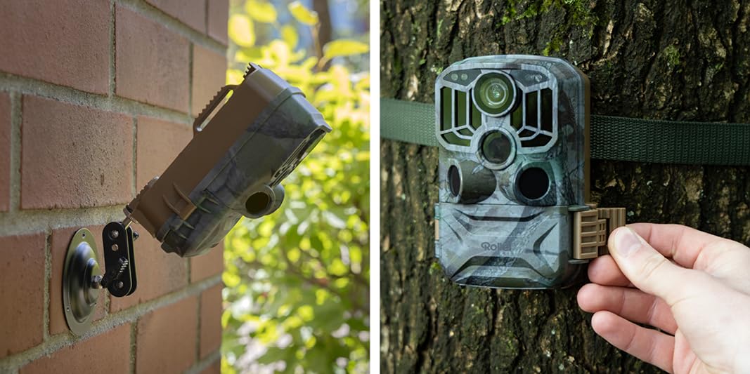 Rollei Kamera leśna 4K WiFi – zdjęcia 48 MP i wideo 4K, widoczność w nocy, wykrywanie ruchu, wyświetlacz TFT LCD 2", sterowanie aplikacją, łatwy montaż za pomocą paska i uchwytu