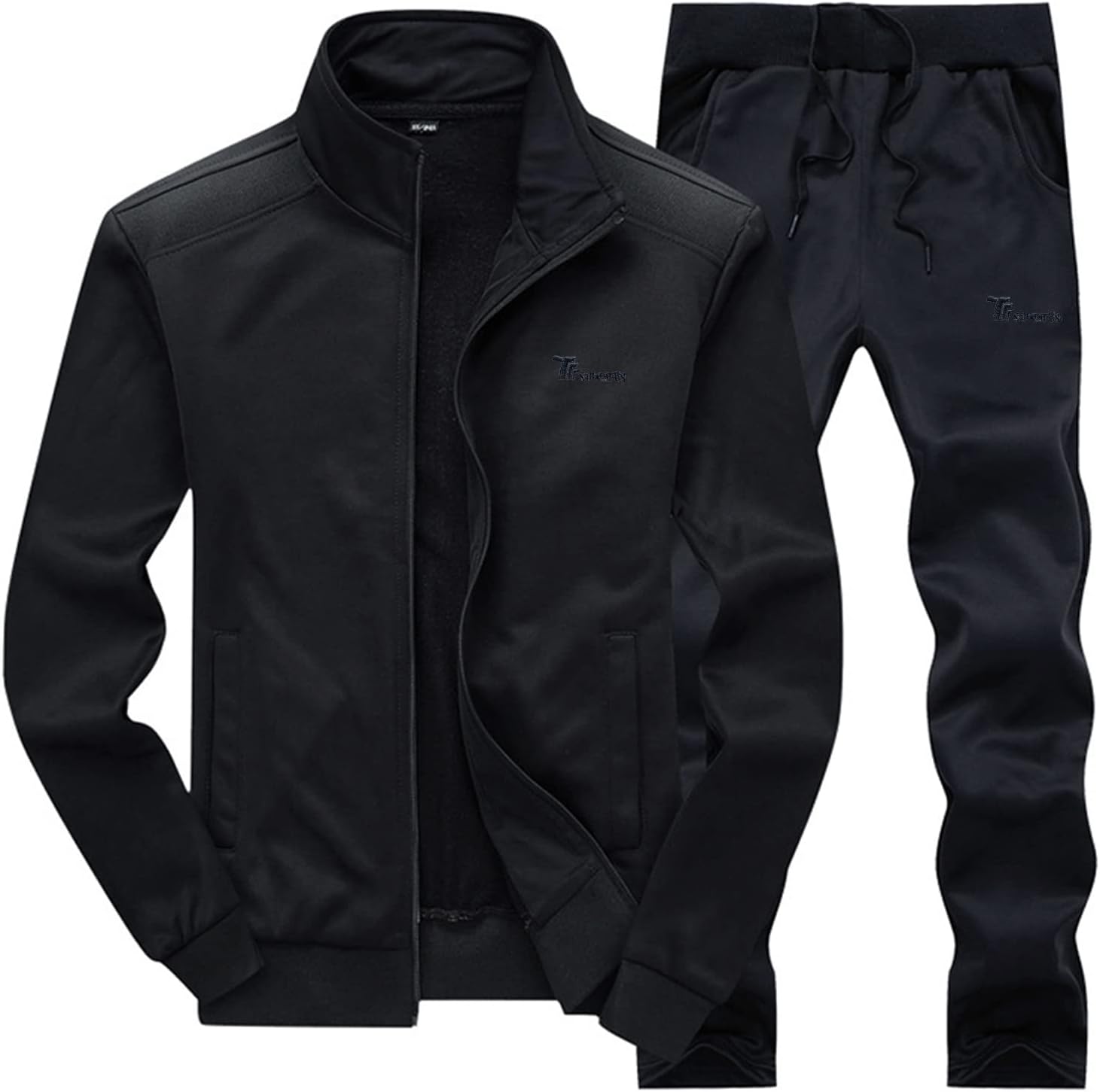 Men's Athletic Tracksuit Full Zip Warm Jogging Sweat Suits