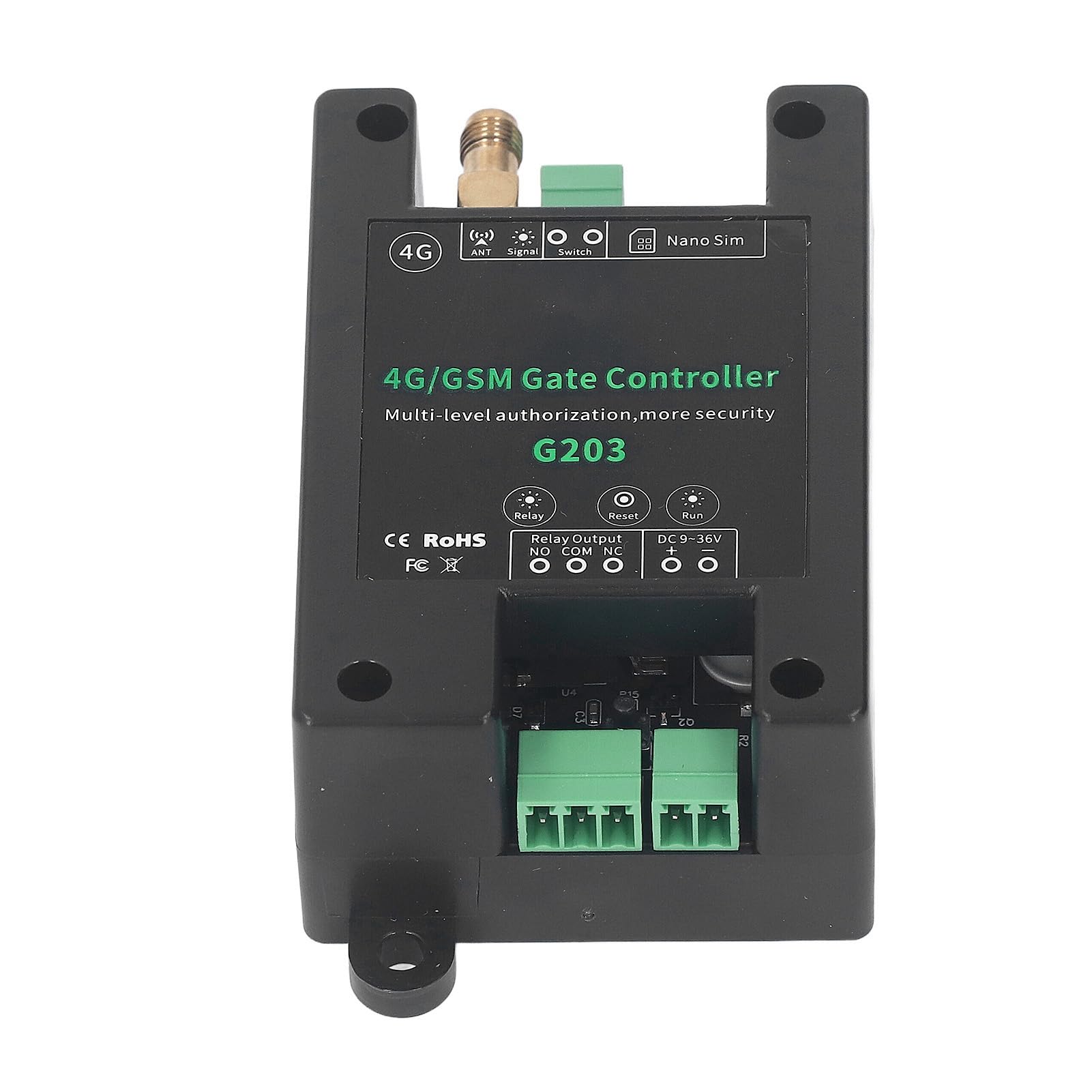 Duokon Contrôleur D'accès à Distance GSM 4G, avec Support Réseau 3G 4G Global, DC 9-36V 1001 Utilisateurs APP, pour Porte de Garage, Portail, Volet Roulant