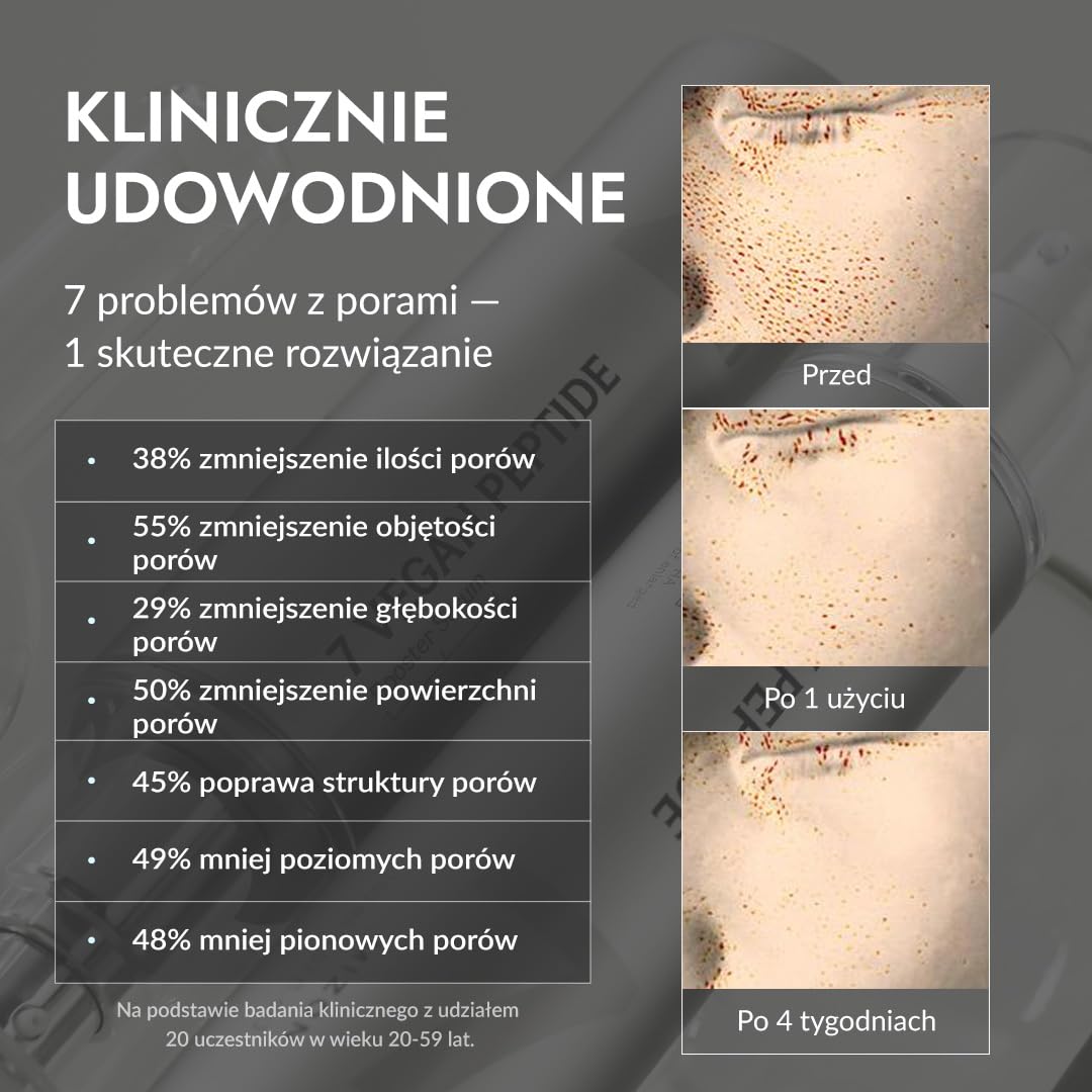 BOOSTER SERUM Z 7 PEPTYDAMI 150ML – Serum Potęgujący, Natychmiastowy Blask Glass Skin, Wygładzenie Porów, Długotrwałe Nawilżenie, Koreanska Kosmetyka Wegan