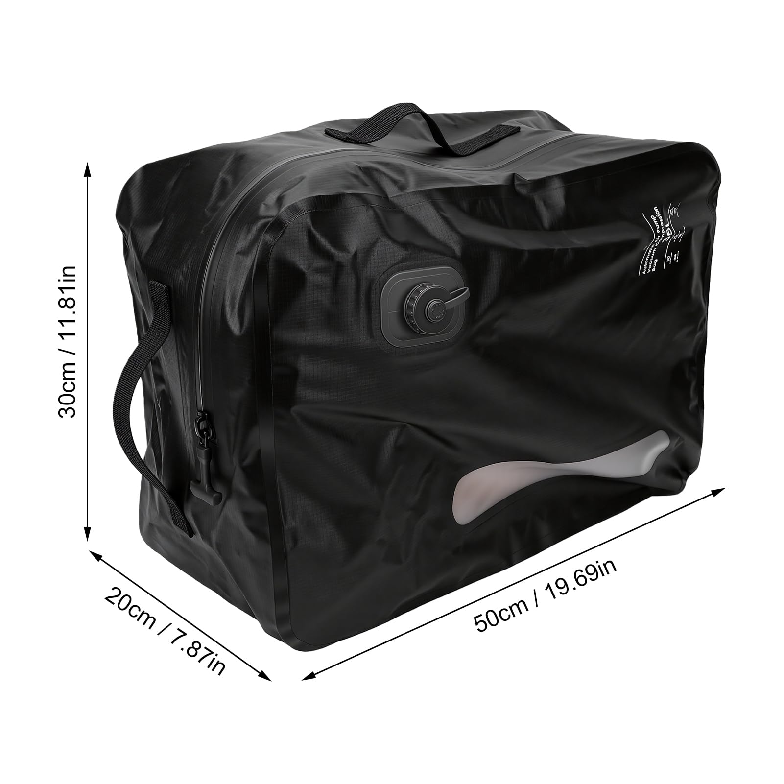 Duokon Bolsas de Vacío para Viajes, Cubos de Embalaje de Compresión Reutilizables de 35L, Bolsas Selladas para Maleta de Mano y Mochila de Viaje (BLACK)