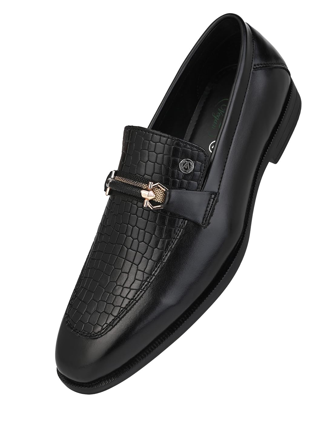 - Hungary Series 695 Faux Leather Men's Calabria Buckle Shoes