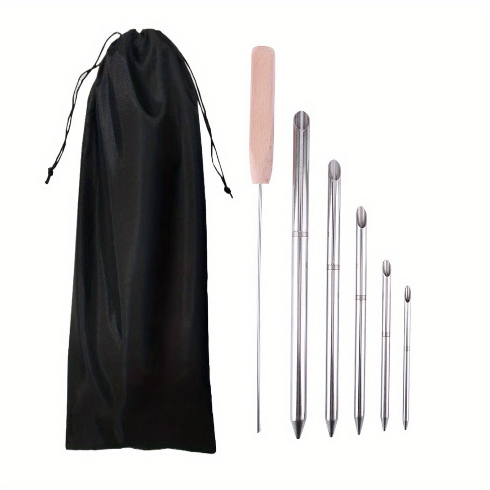 Xgdsnly Aghi da Infilatura in Acciaio Inossidabile Resistente Kit Paracord con Borsa Compatto Utensile per Artigiani, Laboratorio