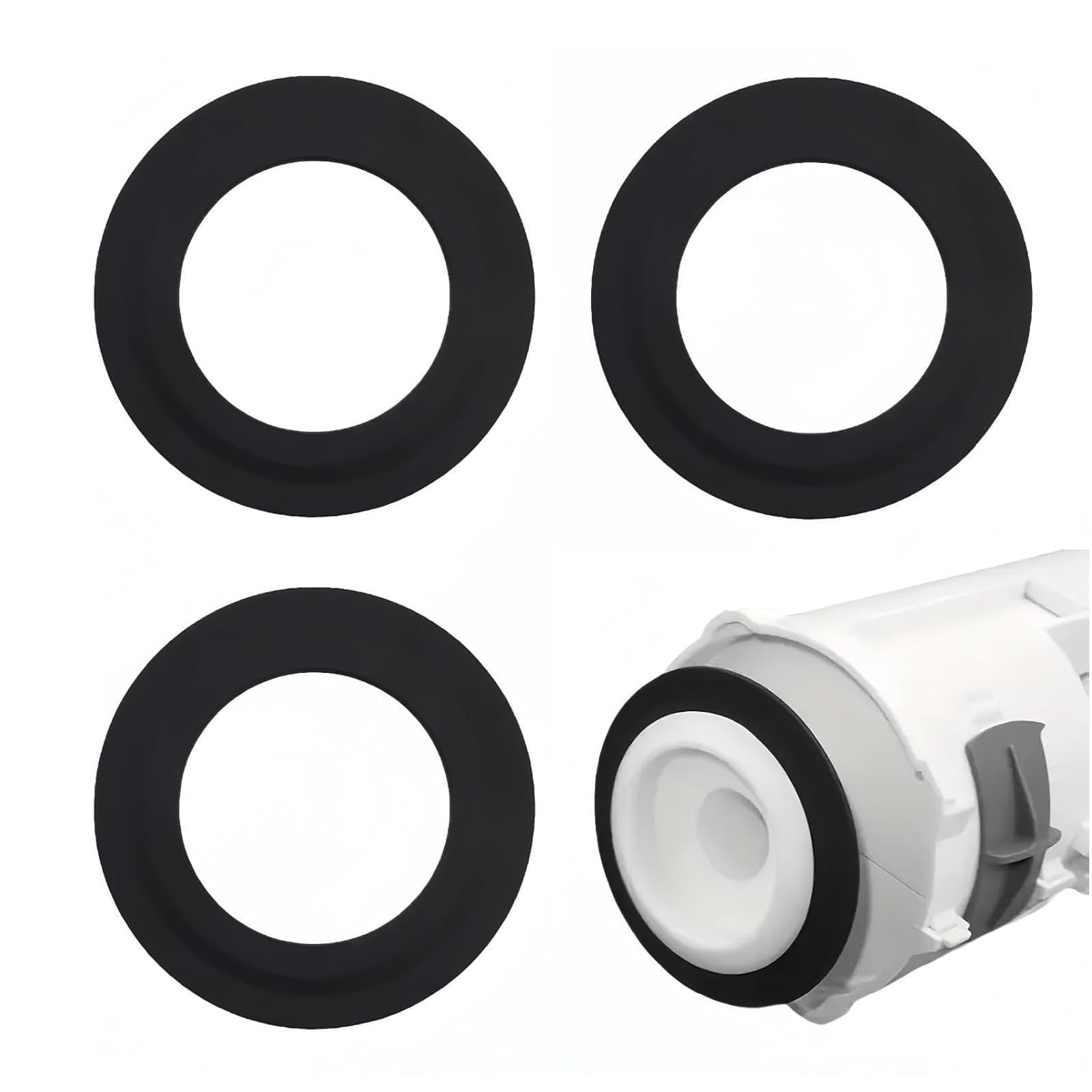 3 Pack Flush Valve Seal for Siamp 49/50, Toilet Cistern Diaphragm Washer Silicone Gasket Replacement, Anti Leak Toilet Flush Valve Seal Kit for Siamp Optima Toilet Repair Parts