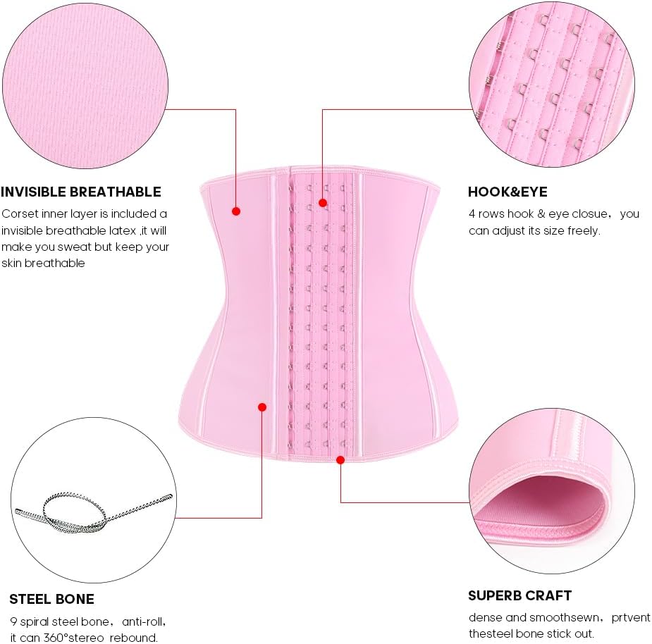 KIMIKAL Women Waist Trainer Corset Belt: Under Clothes Sport Tummy Control Long Torso Shapewear for Women - Image 3