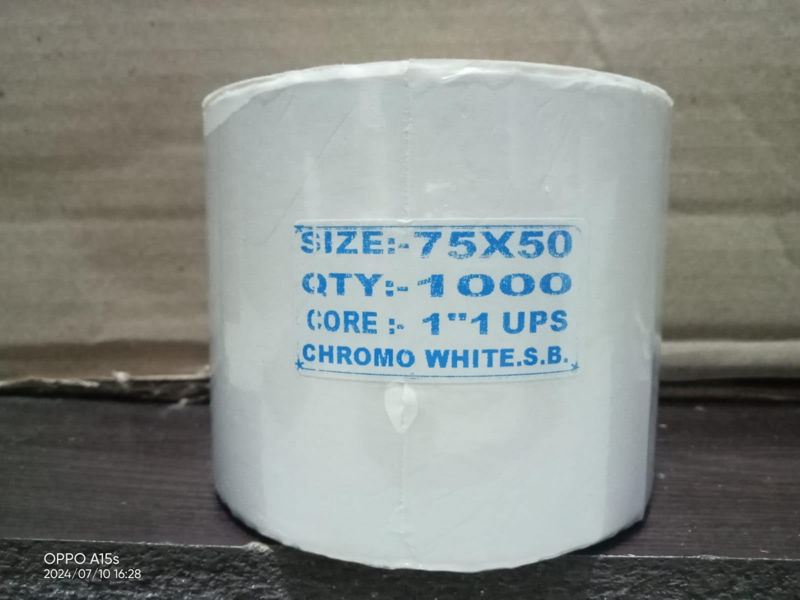75x50(Chromo) Barcode Labels Stickers, 1000 Label in Roll