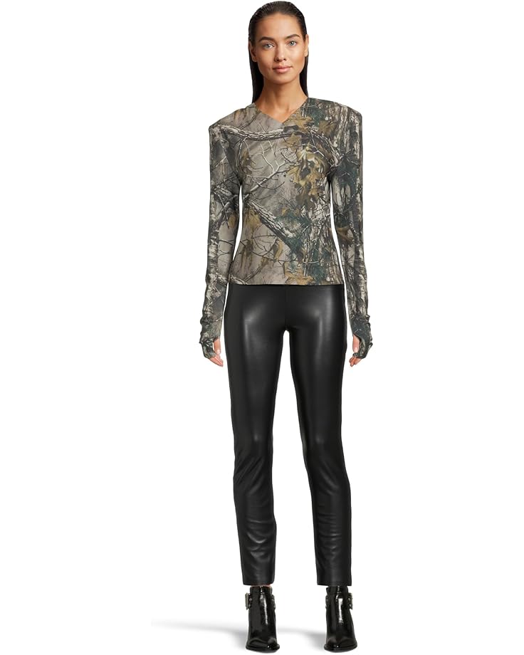 Norma Kamali Long Sleeve Shoulder Pad V-Neck Top - #5 of 5