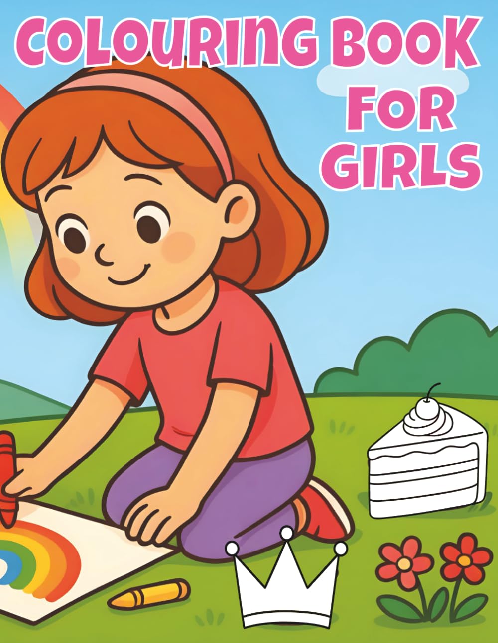 Colouring Book For Girls: Unicorns, Princesses, Animals and many more Illustrations for Girls Aged 4–10