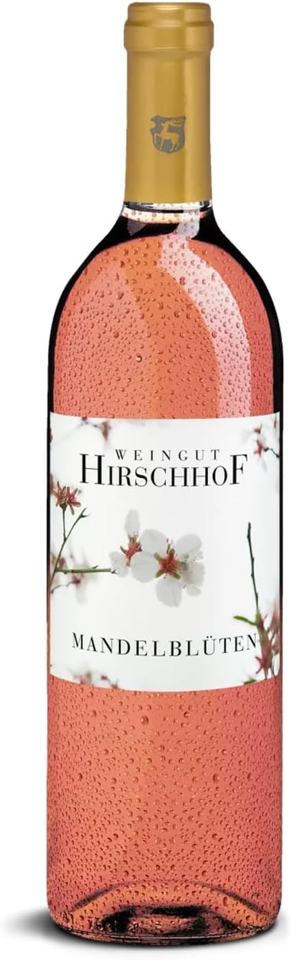 DELINAT Hirschhof Mandelblüten Rosé 2025 – Deutscher Roséwein halbtrocken | Eleganter und frischer Cuvée aus Sankt Laurent, Spätburgunder, Regent - Veganer Bio-Wein aus Rheinhessen 1 x 0,75l