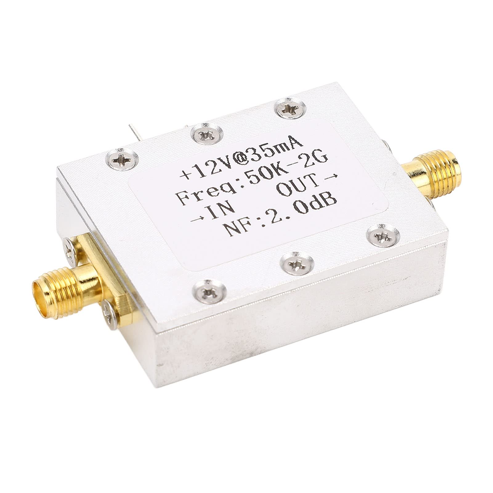 Amplificatore a banda ultra larga, gamma di frequenza 50KHz 2GHz, guadagno 31dB, basso rumore 2dB, design compatto per RF, TV, telecomando