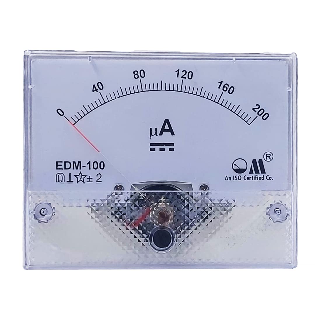 Om Meters EDM-100 Rectangular Moving Coil Analog Panel Meter 200uA DC Micro Ammeter (100mm*80mm) Flush type (B0B3155MND) Amazon Price History, Amazon Price Tracker