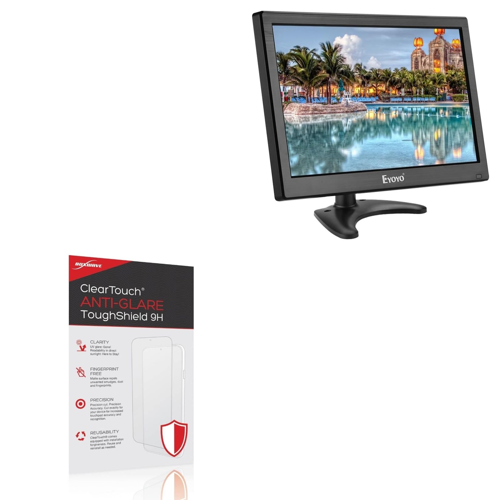 BoxWave Screen Protector Compatible with Eyoyo EM12T Small TV Monitor (12