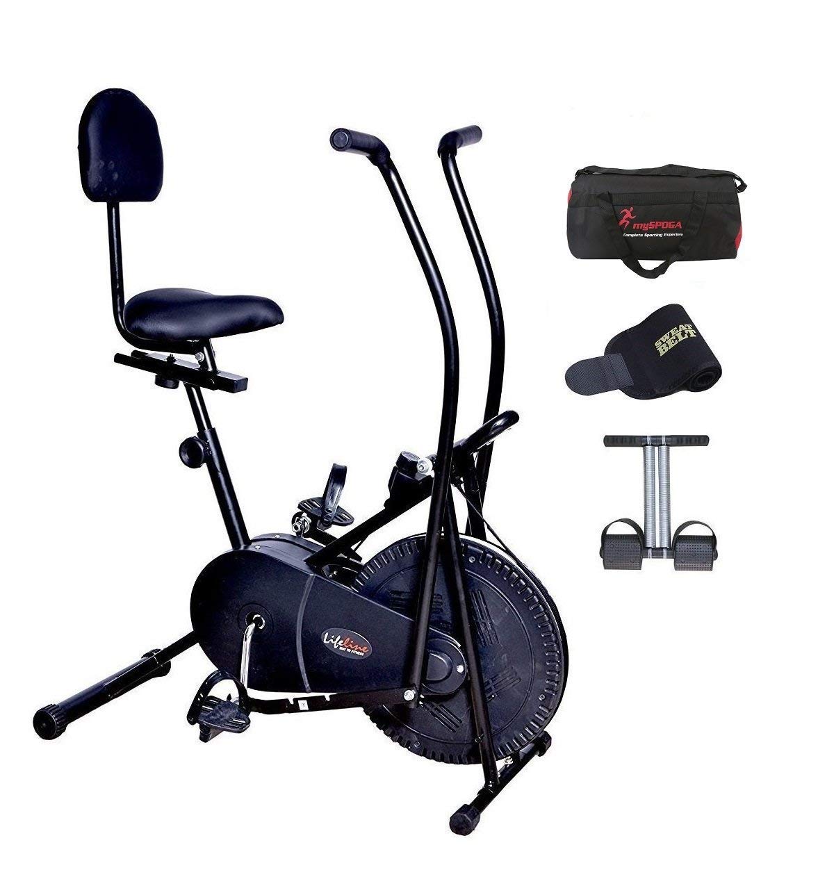 Buy Lifeline 103 Back Support Exercise Bike Bundles with Gym Bag