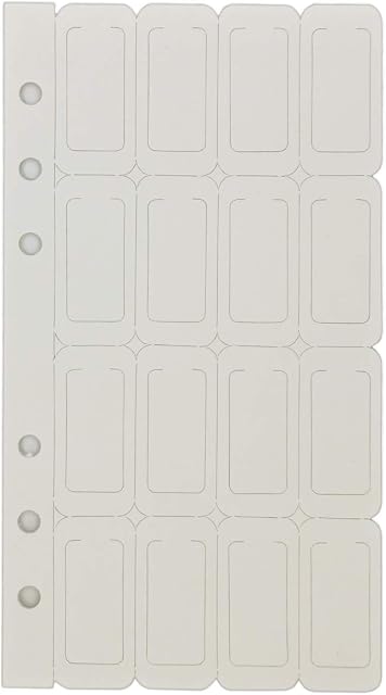 Index Tabs for A5/A6 6-Holes Cover Round Ring View Binder File Folder Loose Leaf Sheet Protectors Binder Cover Protector (Bookmark, A6/17cm*10cm/6 Inch)