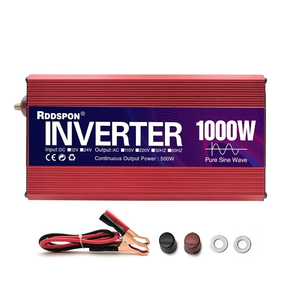 EWWFGUR DC 12V To AC 110V 220V 50Hz 1000W 1600W 2200W 3000W Power Converter Solar Inverters(1000W,230V)