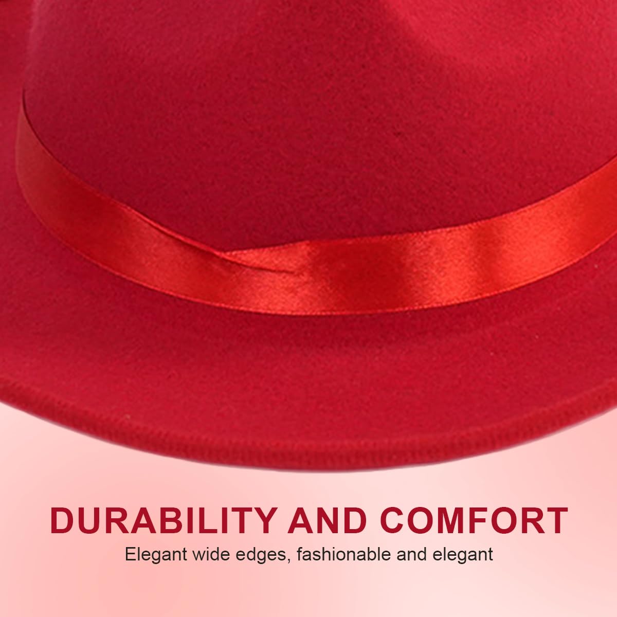 UPSTORE Sombrero Fedora de ala ancha con cinta de satén, fieltro suave, sombrero de vestir Panamá para mujeres y hombres