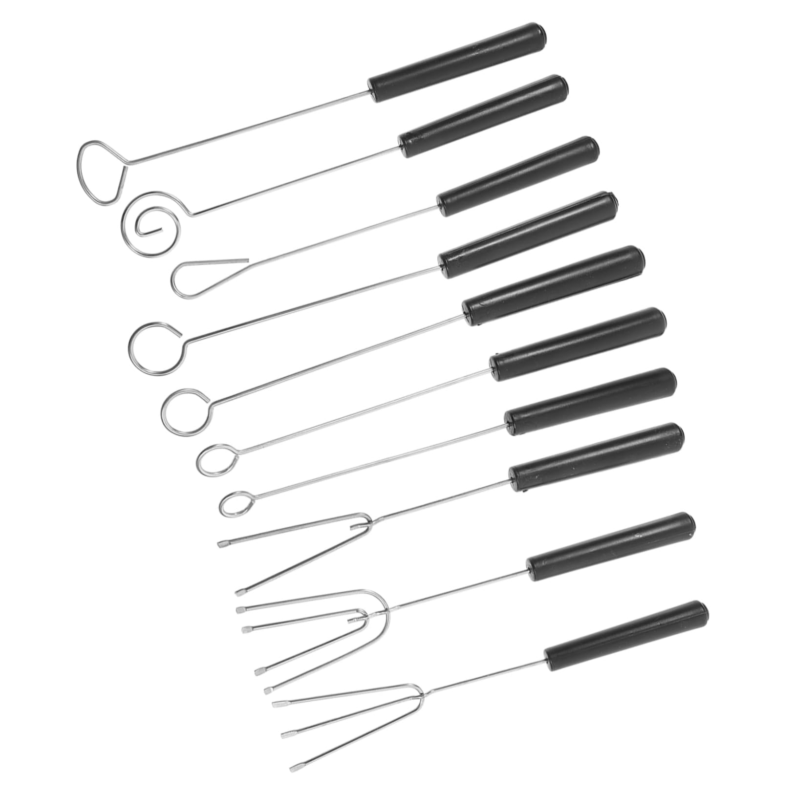 HOLIDYOYO 10pcs Stainless Steel Dessert Fork Fondue Tools Dipping Tool for Chocolate Cheese Dipping Fork Dipping Forks for Chocolate Stainless Steel Forks Chocolate Dipping Fork