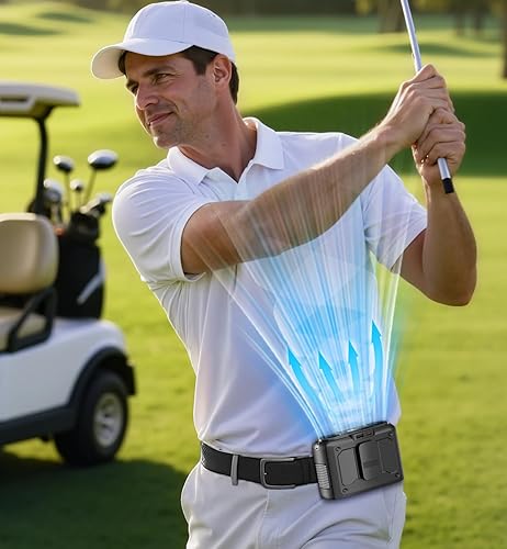 Miniatura 5 de chillgo Ventilador portátil de 20000 mAh, motores duales de alta velocidad Ture con un 200% de flujo de aire potente, hasta 135 horas y ventiladores