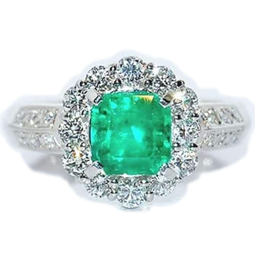 Amazon | Pt エメラルド 1.25ct ダイヤモンド クラシック
