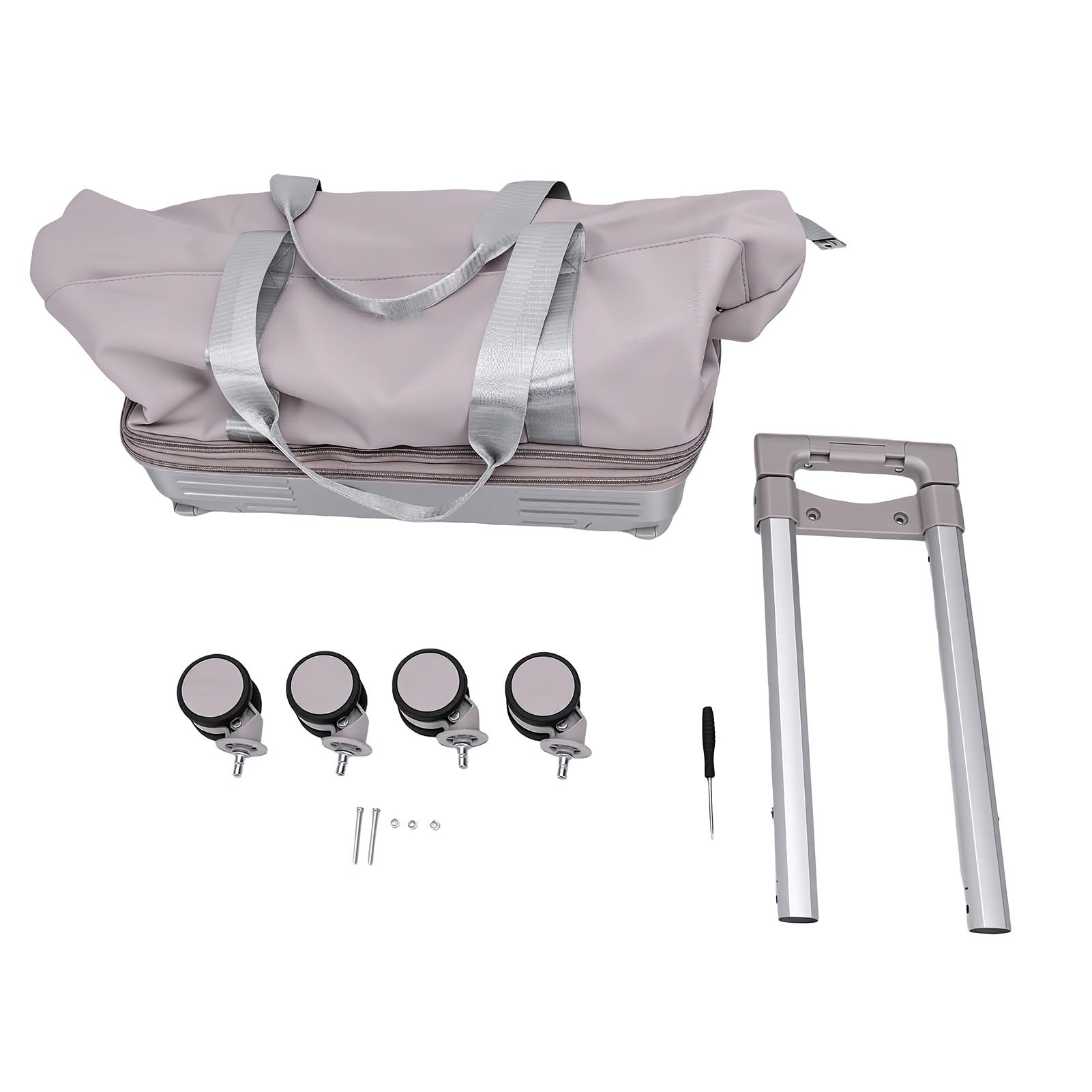Borsone Pieghevole Espandibile con Ruote Staccabili (GREY)