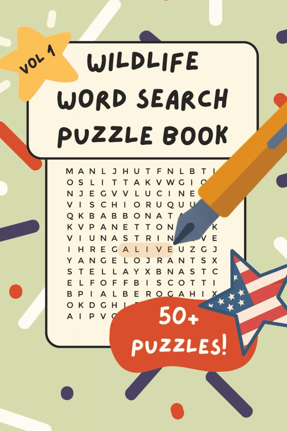 Wildlife Wordsearch Puzzle Book: Cozy & Fun Word Search Collection for Vocabulary Practice, Relaxation and Stress Relief with over 50 Puzzles, American Edition