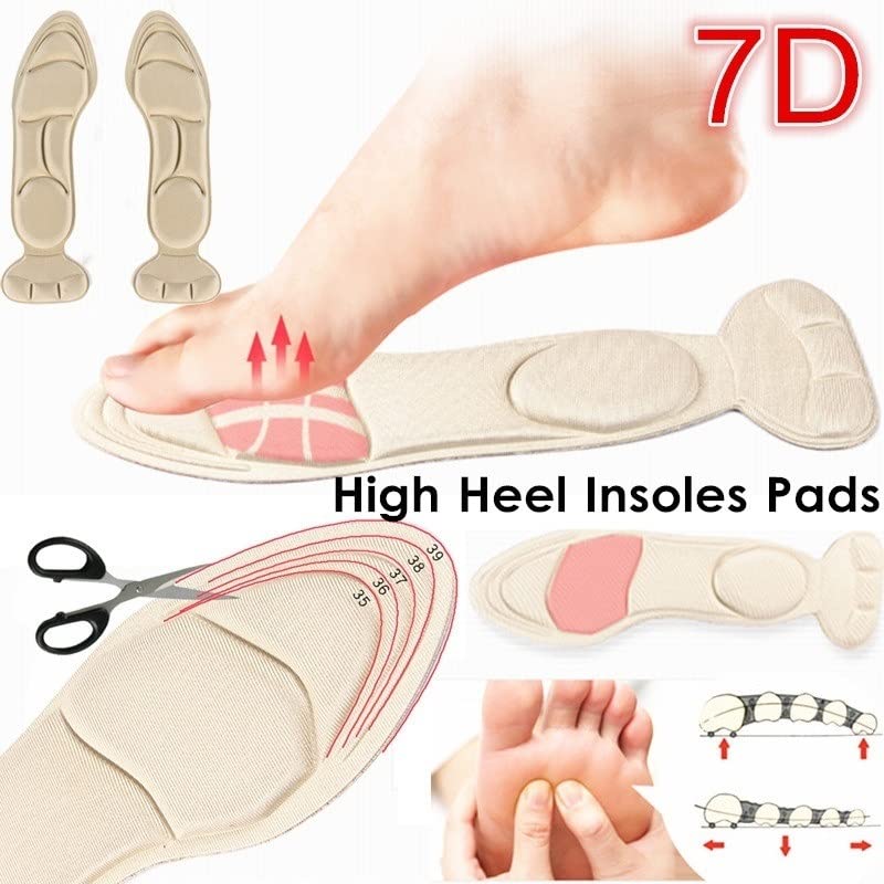 Solette in memory foam per uomini e donne, solette in memory foam da donna, supporto per i piedi, GANFANREN 7D memory foam solette massaggianti regolano il codice delle scarpe solette per tacco alto