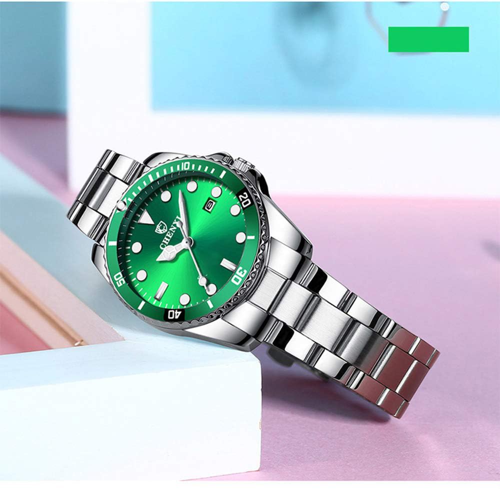Reloj de pulsera para pareja, de acero inoxidable dorado, clásico, para él y para ella, resistente al agua, de cuarzo, 2 unidades