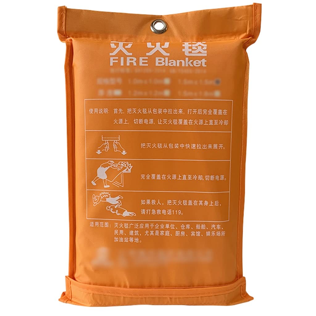 Coperta Antincendio Coperta di Sopravvivenza Dedicata Ai Vigili del Fuoco, Coperta Ignifuga Portatile, Coperte per Saldatura di Emergenza, per Magazzino Scuola (Color : Bianca, Size : 59 * 59inches)