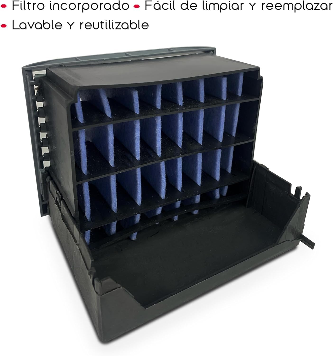 Aire Acondicionado Portátil | Climatizador Evaporativo Silencioso y Potente con 3 Niveles | Mini Air Cooler USB y Corriente | Bajo Consumo A+ para Dormitorio u Oficina U-KNV126