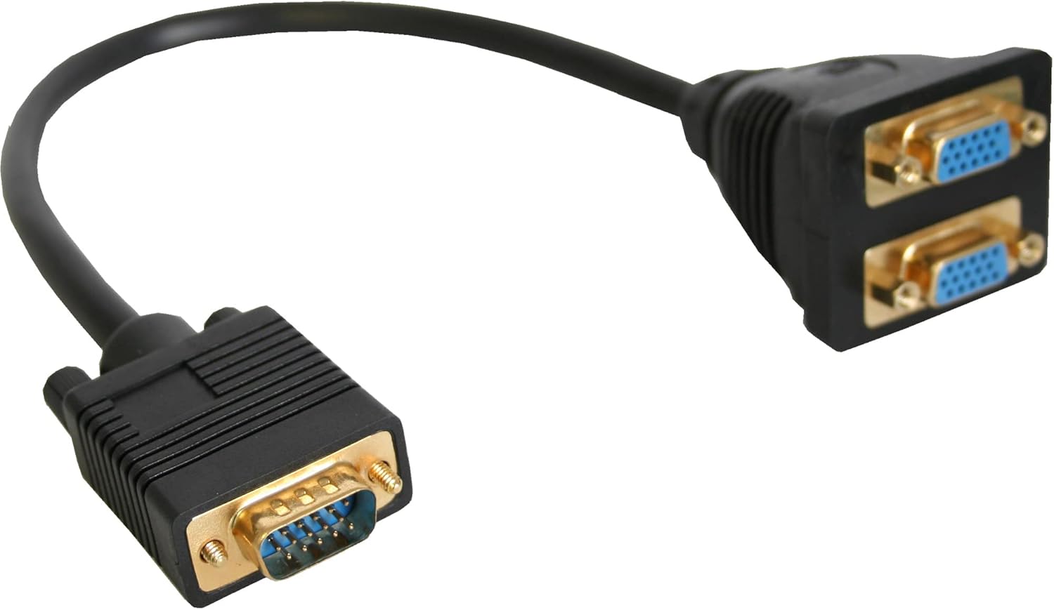 InLine 17308 VGA Y-Adapter Cable VGA Male to 2X VGA Female Black ...