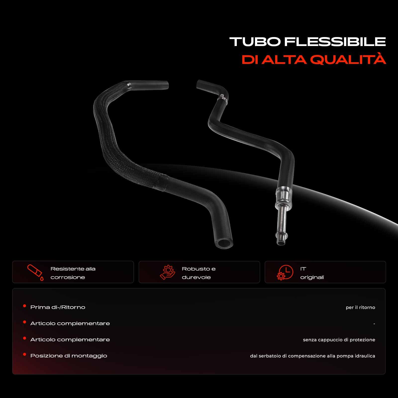 Frankberg 2x Servosterzo Tubo flessibile Compatibile con Serie 5 E39 520i 523i 525i 528i 530i Serie 5 Touring E39 520i 523i 525i 528i 530i Serie 7 E38 728i iL Replace# 32411094306