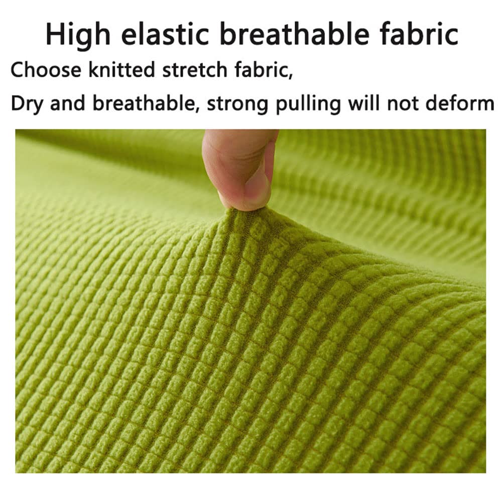 Funda de futón verde de alta elasticidad, protector antideslizante para sofás sin brazos, parte inferior elástica suave, apta para niños, lavable a máquina, se adapta a 130-155 cm, solución ideal para