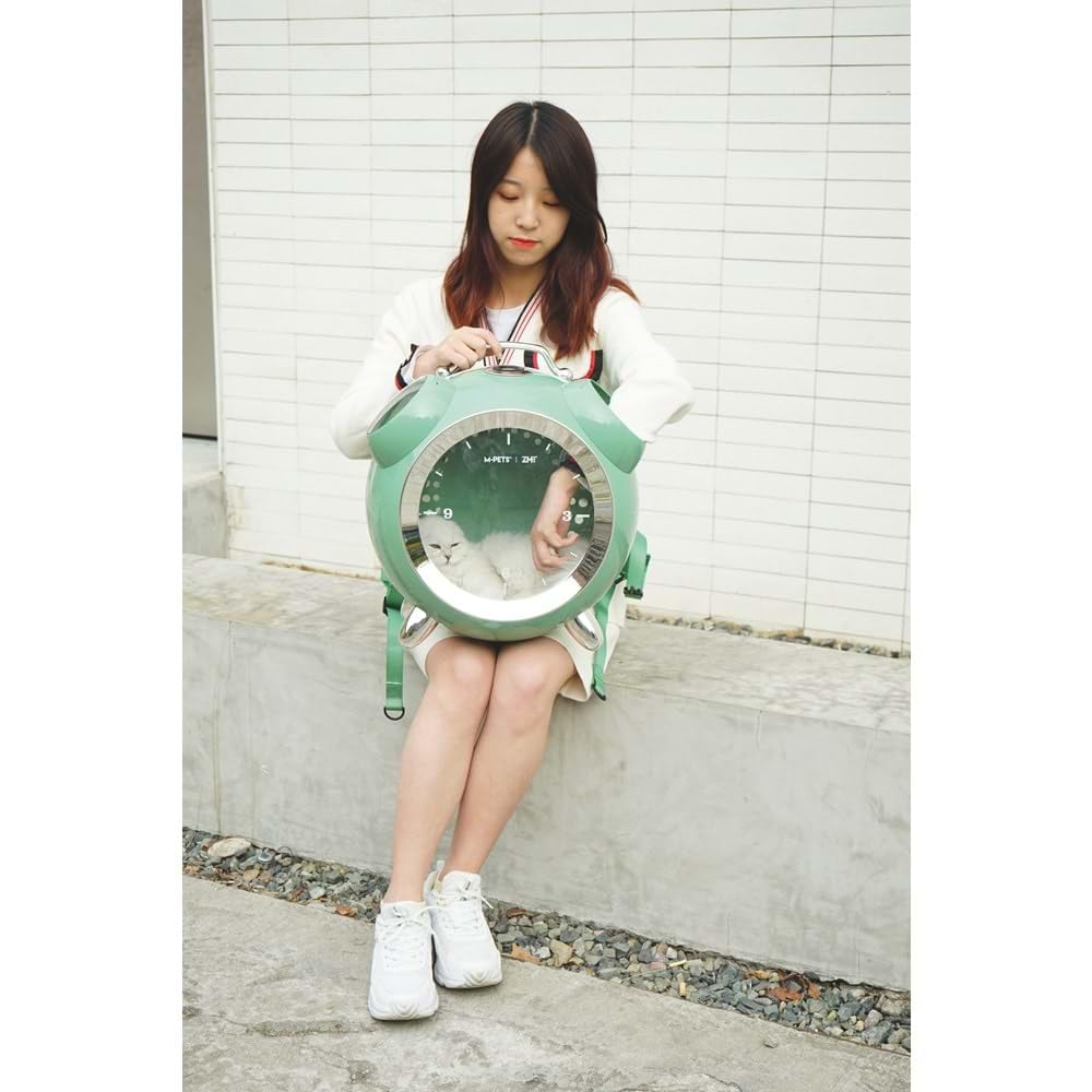 M-Pets Sixties Clock Pet Carrier, Green : Amazon.com.au: Pet Supplies