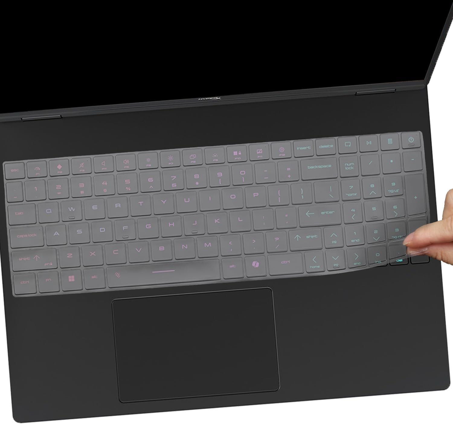 raya tpu keyboard cover for hp hyperx omen 16 inch valorant gaming laptop (tpu clear)