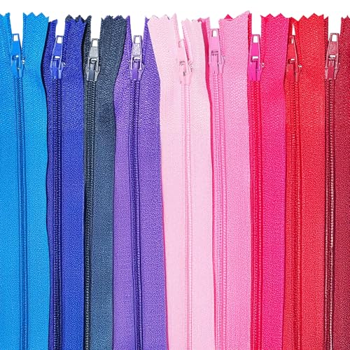 Image of Mandala Crafts 100 PCs Nylon Zippers for Sewing Assorted 4 Inch - Colorful Zippers Replacement Sewing Supplies in Bulk for Tailor, Clothing Repair, and DIY Projects