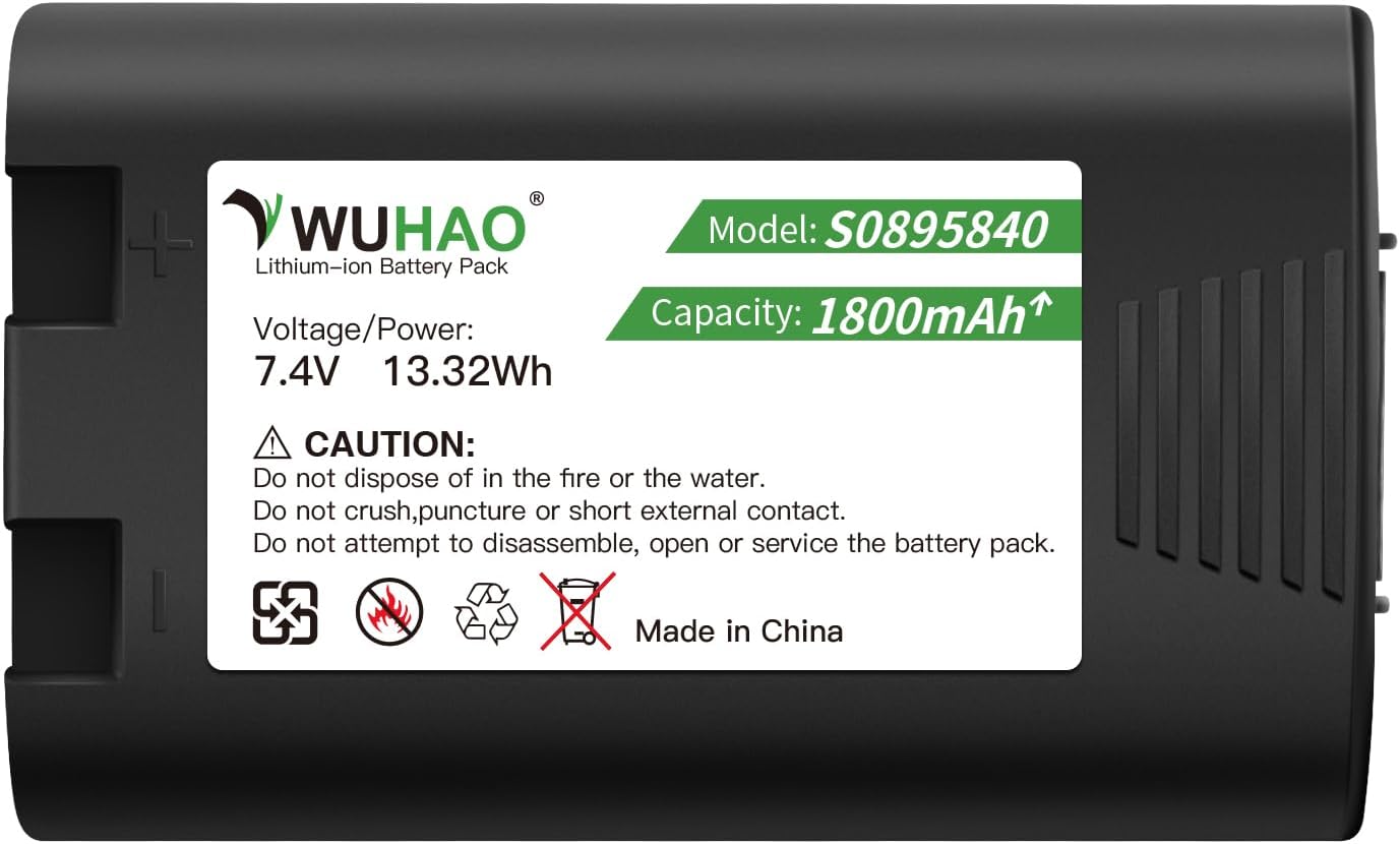 1800mAh for DYMO Rhino 5200 LabelManager 360D 4200 420P Battery Part No. S0895840 W002856 Replacement Battery 7.4V