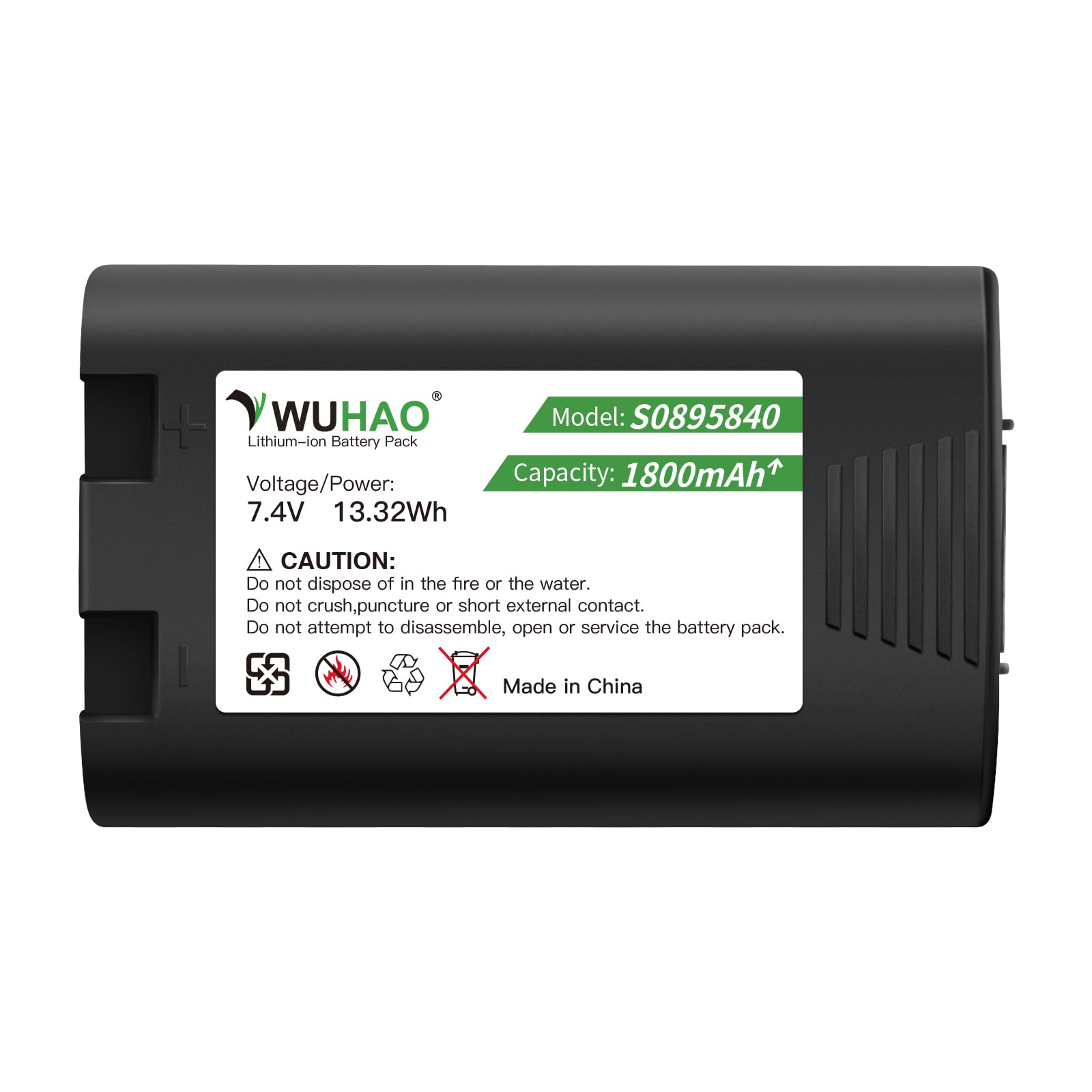 1800mAh for DYMO Rhino 5200 LabelManager 360D 4200 420P Battery Part No. S0895840 W002856 Replacement Battery 7.4V