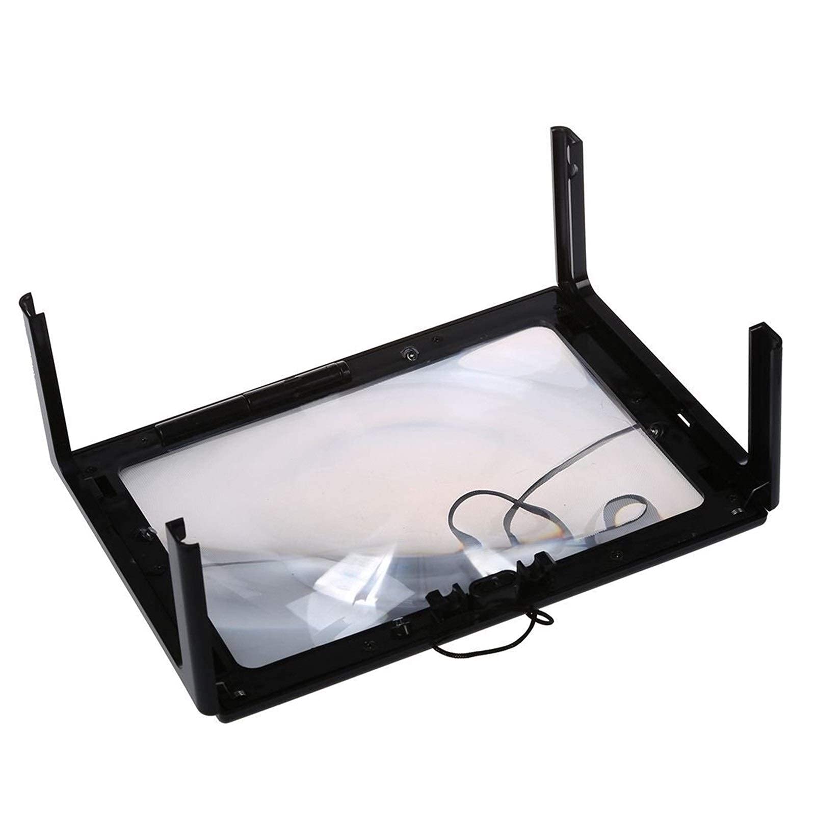 Lente d'Ingrandimento Ultrasottile A4 a Pagina Intera in PVC Grande 3X Pieghevole con Mani libere per la Lettura con 4 luci a LED Keep it in Mind